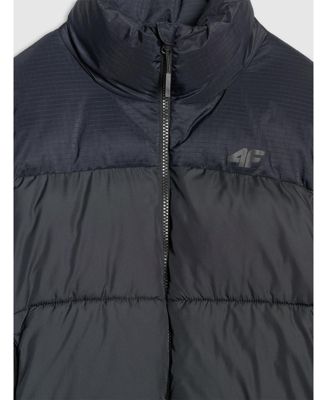 Women's padded jacket with synthetic filling - black