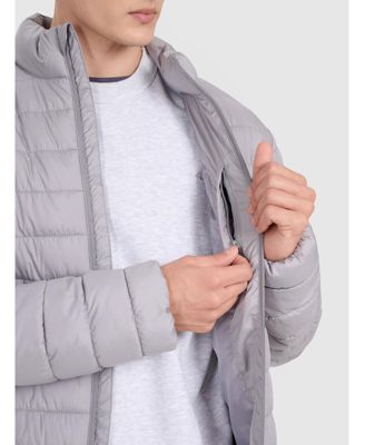 Men's jacket with synthetic filling - grey