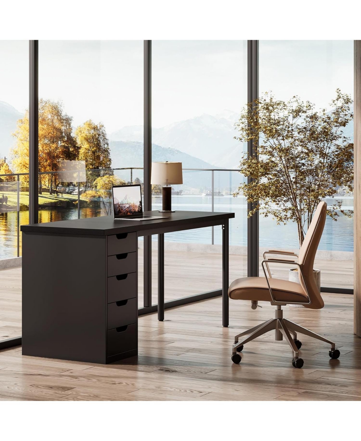 Tribesigns Modern Computer Desk, Simple Style, 47 Inches Pc Desk