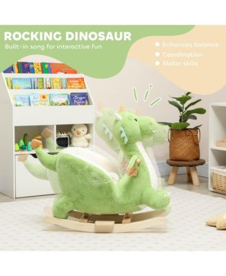 Baby Rocking Horse, Ride Dragon with Realistic Dragon Roar,