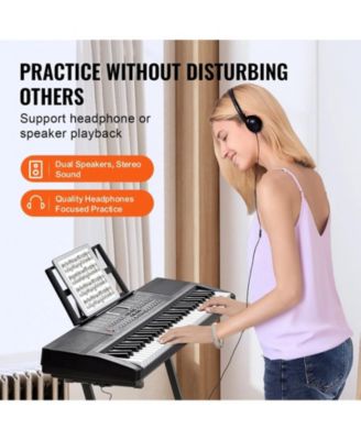 61 Key Digital Keyboard Piano with Dual Speakers Multiple Sound Modes and Beginner Friendly Learning Setup