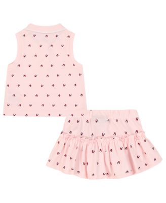Baby Girls' Printed Top and Skirted Bloomers, 2-Piece Set