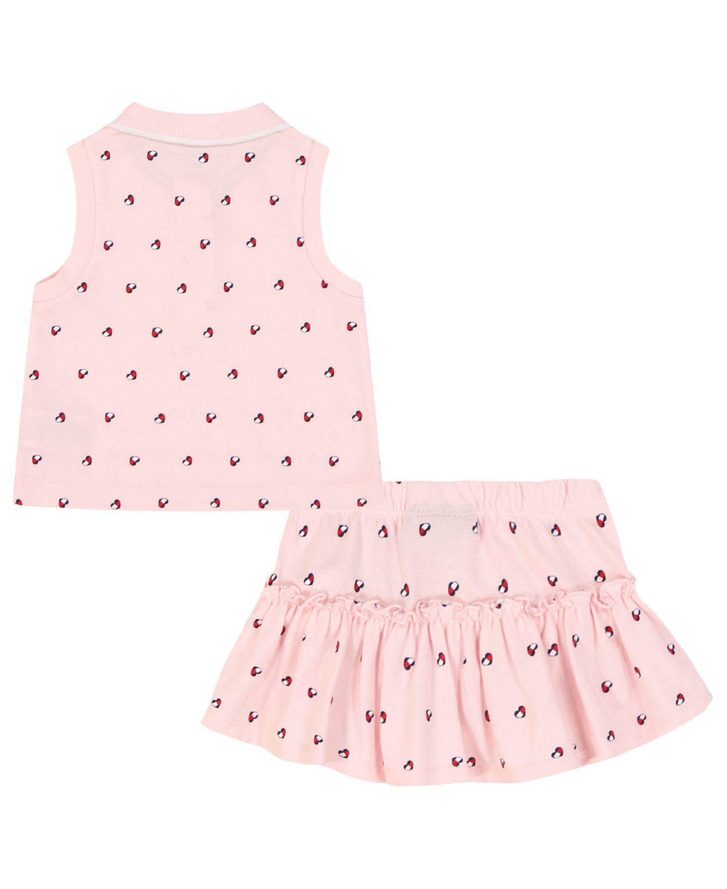 Комплект Tommy Hilfiger Printed Top and Skirted Bloomers, 2-Piece Set для девочек-малышей, цвет: Розовый — фото 6