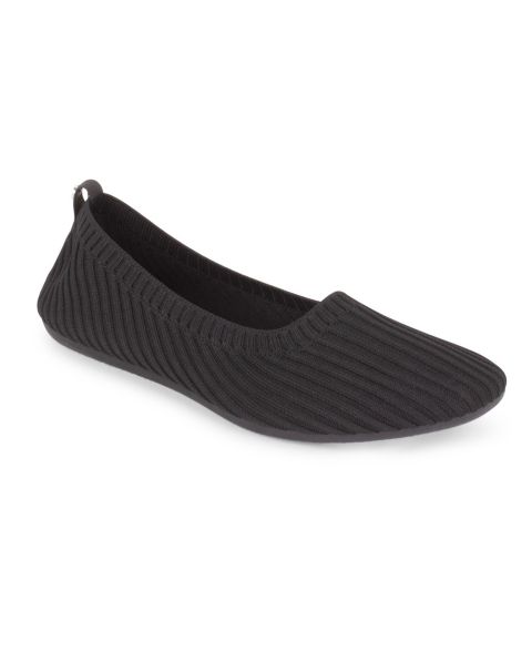 Женские балетки Gloria Vanderbilt Jasmine Knit Slip-On Flats, цвет: Чёрный