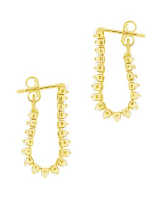 Crystal Drop Front/Back Post Earrings