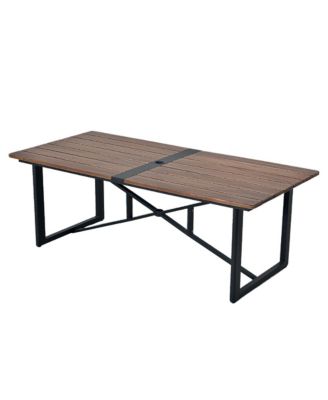 Mondawe 9-piece Outdoor Patio Dining Set include 8 Aluminum Armchairs