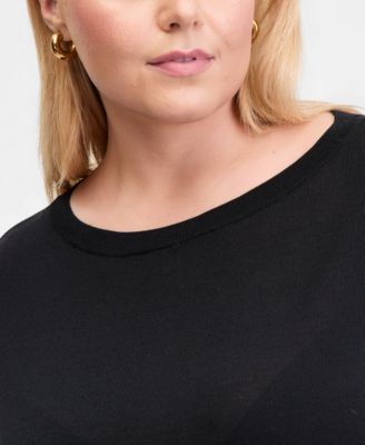 Plus Size Dolman-Sleeve Sweater