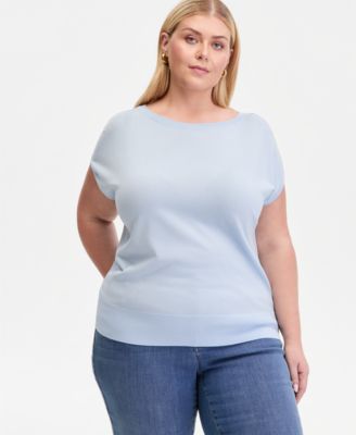 Plus Size Dolman-Sleeve Sweater