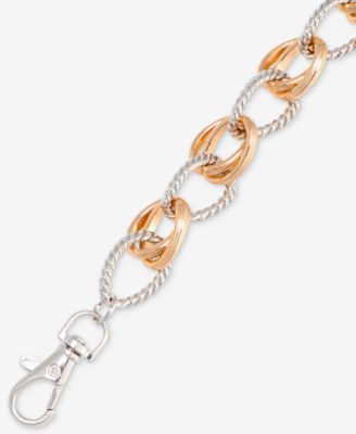 Logo Charm Twisted Texture Link Belt