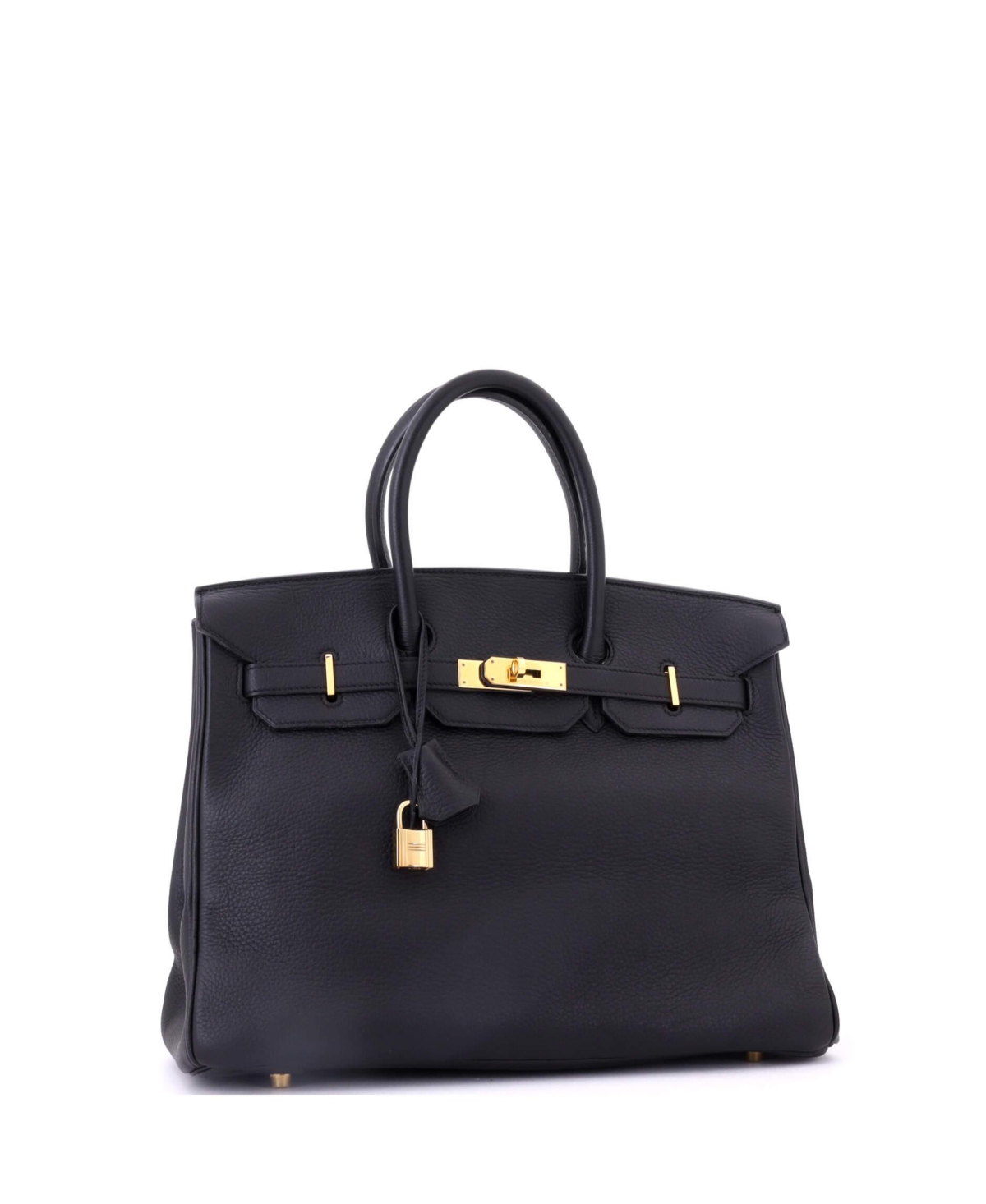 Pre-Owned HERMES Birkin 35 Handbag Black Togo with Gold Hardware