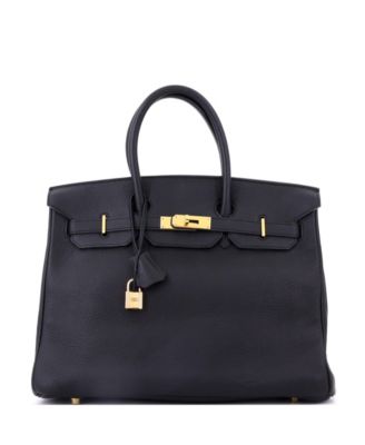 Birkin 35 Handbag Black Togo with Gold Hardware