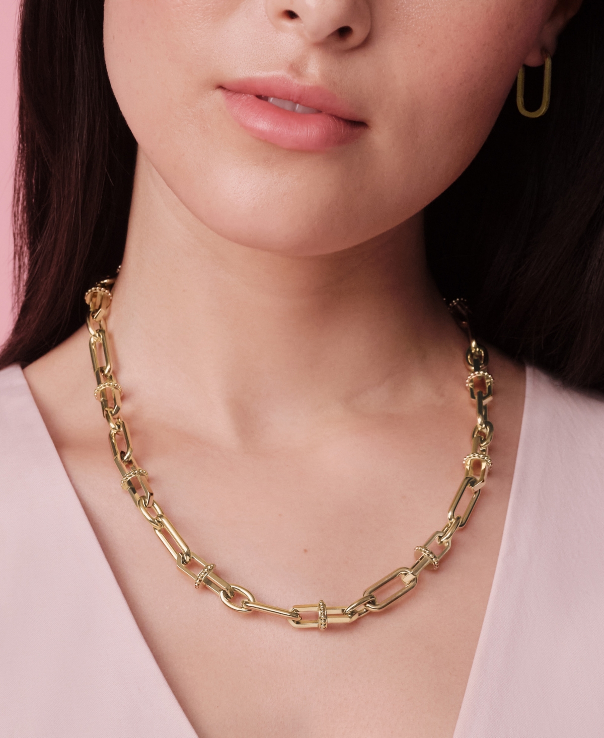 Olivia Burton Women's Anchor Link Gold Tone Stainless Steel Necklace