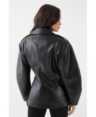 Women's Faux Leather Biker Jacket