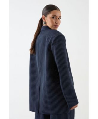Women's Premium Pinstripe Oversized Blazer