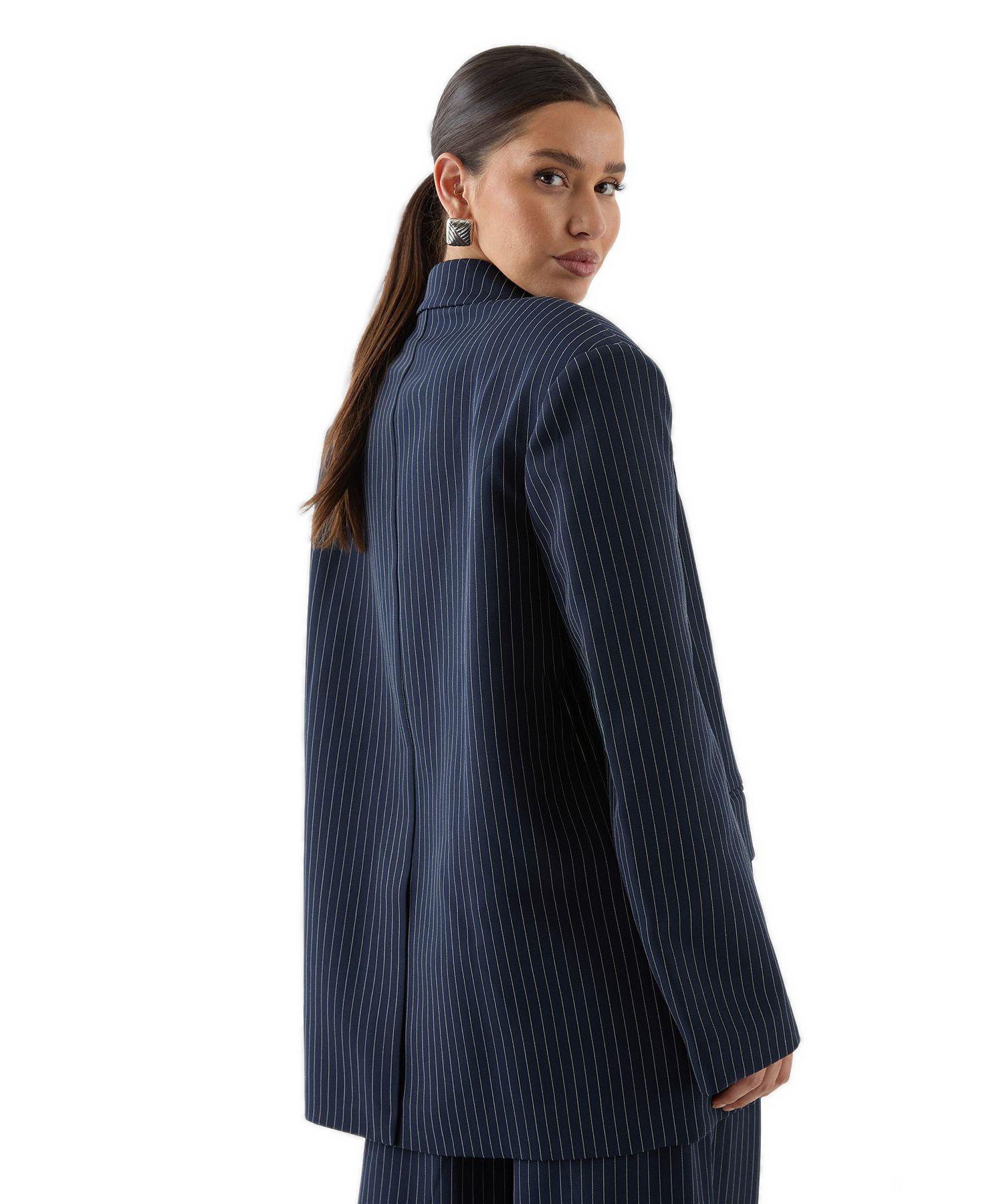 Women's Premium Pinstripe Oversized Blazer