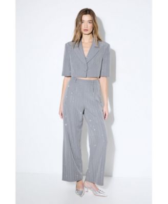 Women's Premium Embellished Cropped Blazer