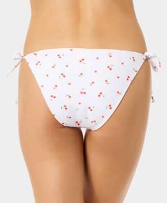 Women's Mini Cherry Ruffle-Tie Swim Bottoms