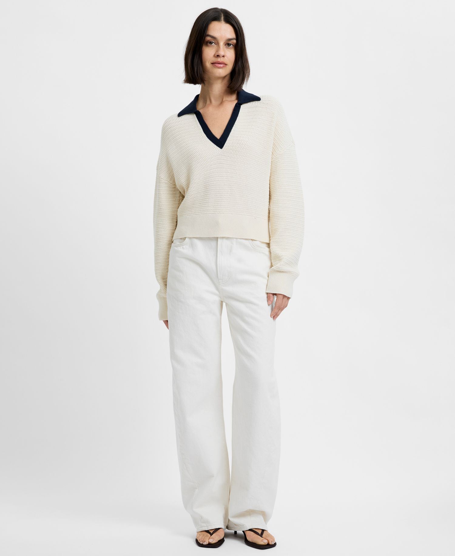 Women's Mozart Contrast Trim Knit Pull-On Sweater
