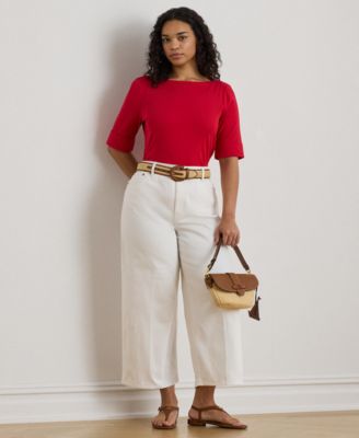 Plus Size Boat Neck T-Shirt