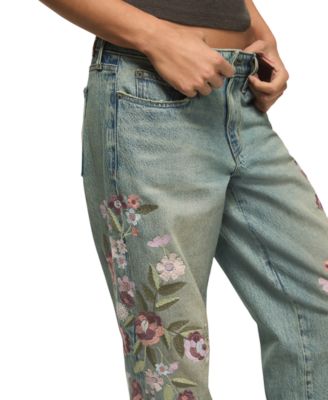 Women's Lucky Legend Embroidered Baggy Jeans