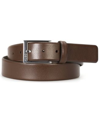 Men's Polished Pin Buckle Leather Belt