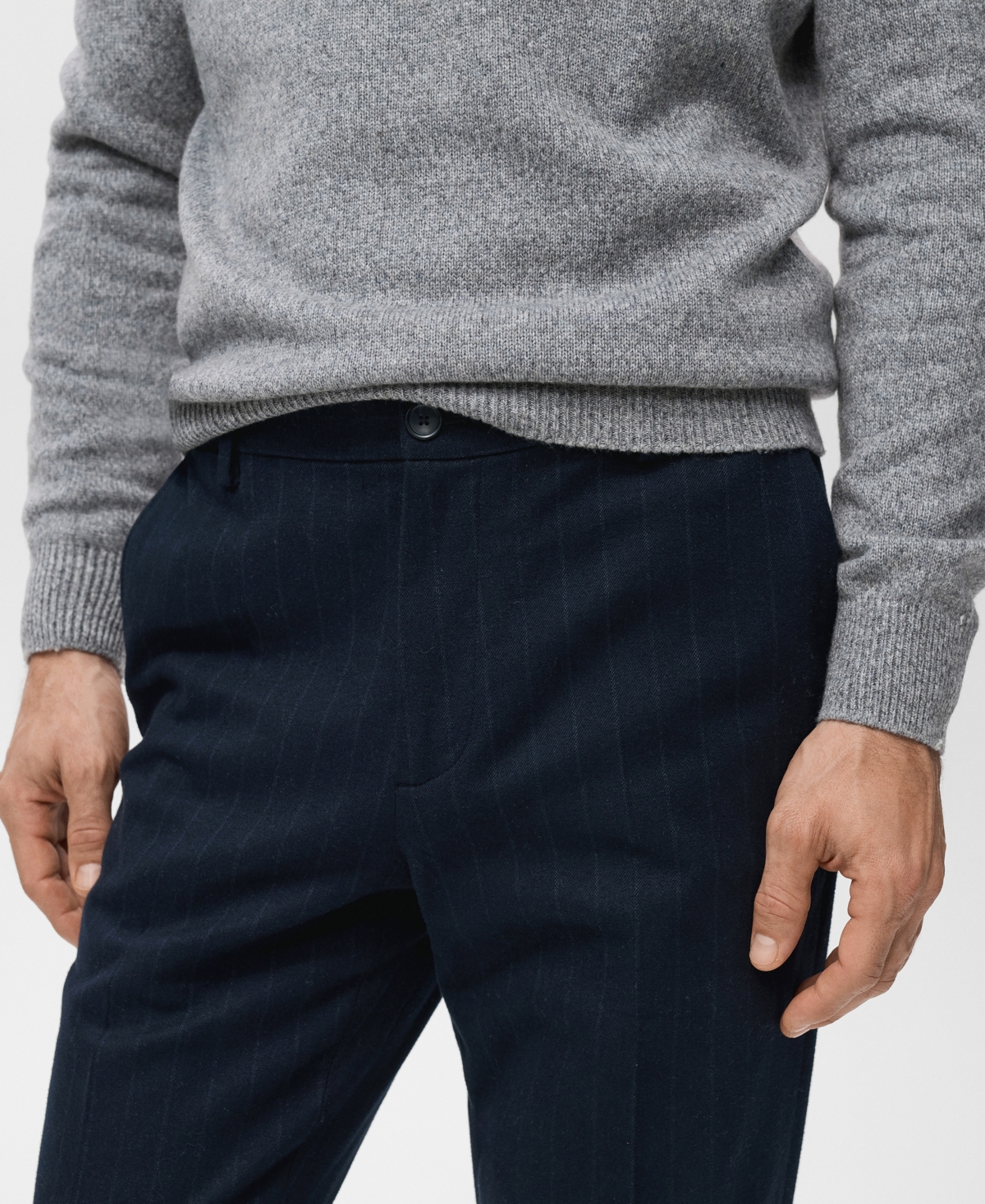 Mango Men's Slim-Fit Flannel Pants