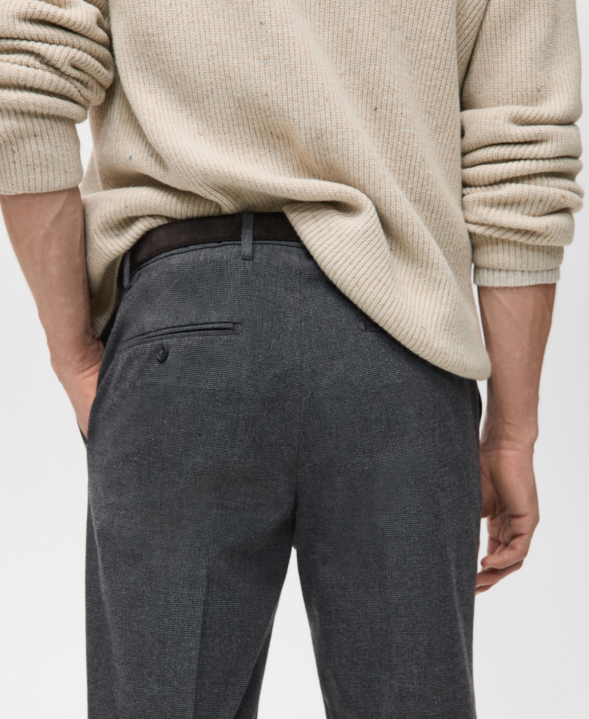 Mango Men's Slim-Fit Flannel Pants