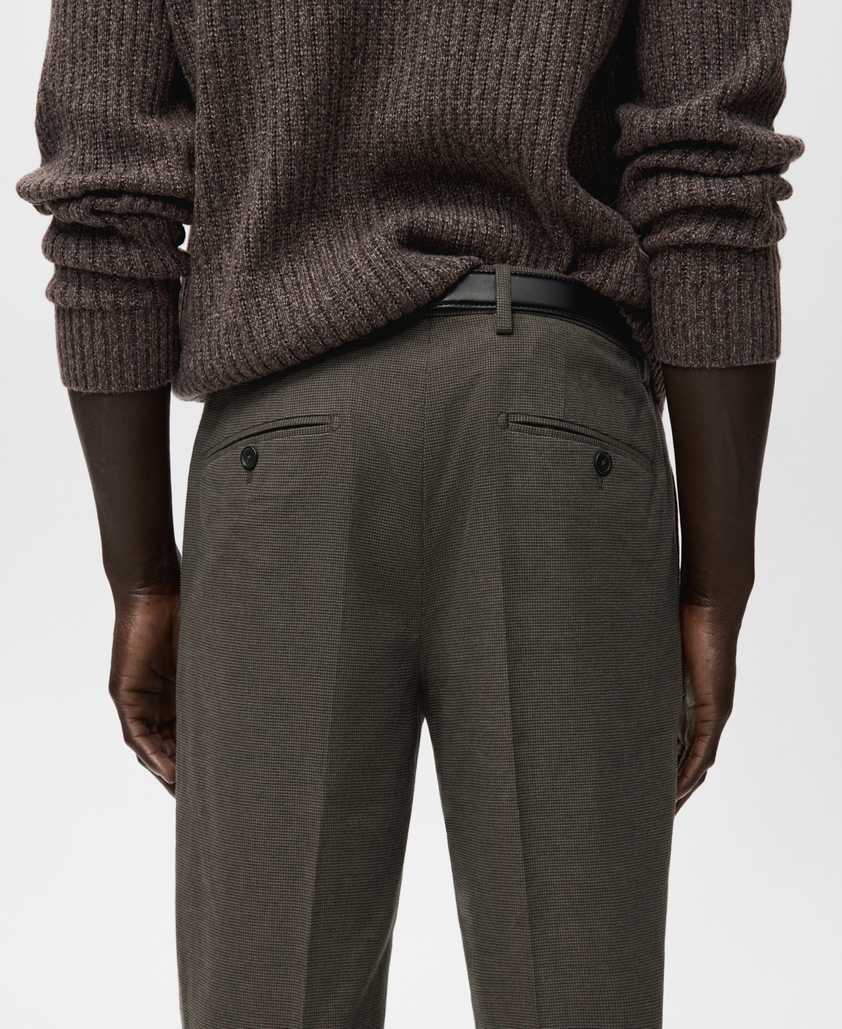 Mango Men's Slim-Fit Flannel Pants