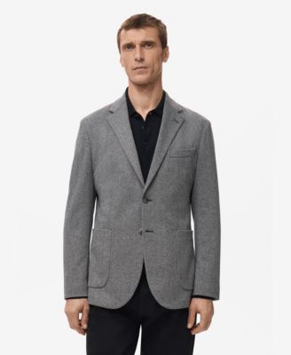 Men's Slim-Fit Herringbone Tailored Jacket