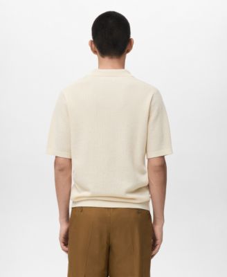 Men's Short-Sleeve Knitted Polo Shirt