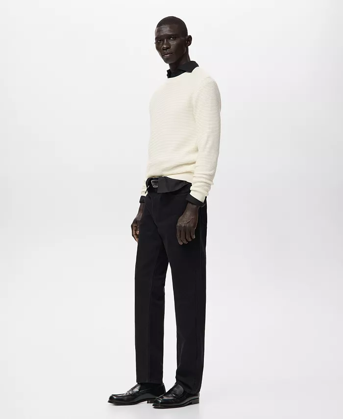 Men's Cotton Braided Sweater - thumbnail 4
