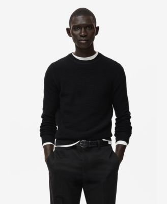 Men's Cotton Braided Sweater