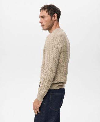 Men's Braided Knitted Sweater