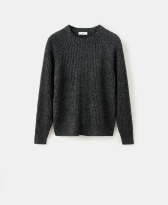 Men's Wool-Blend Rib-Knit Sweater