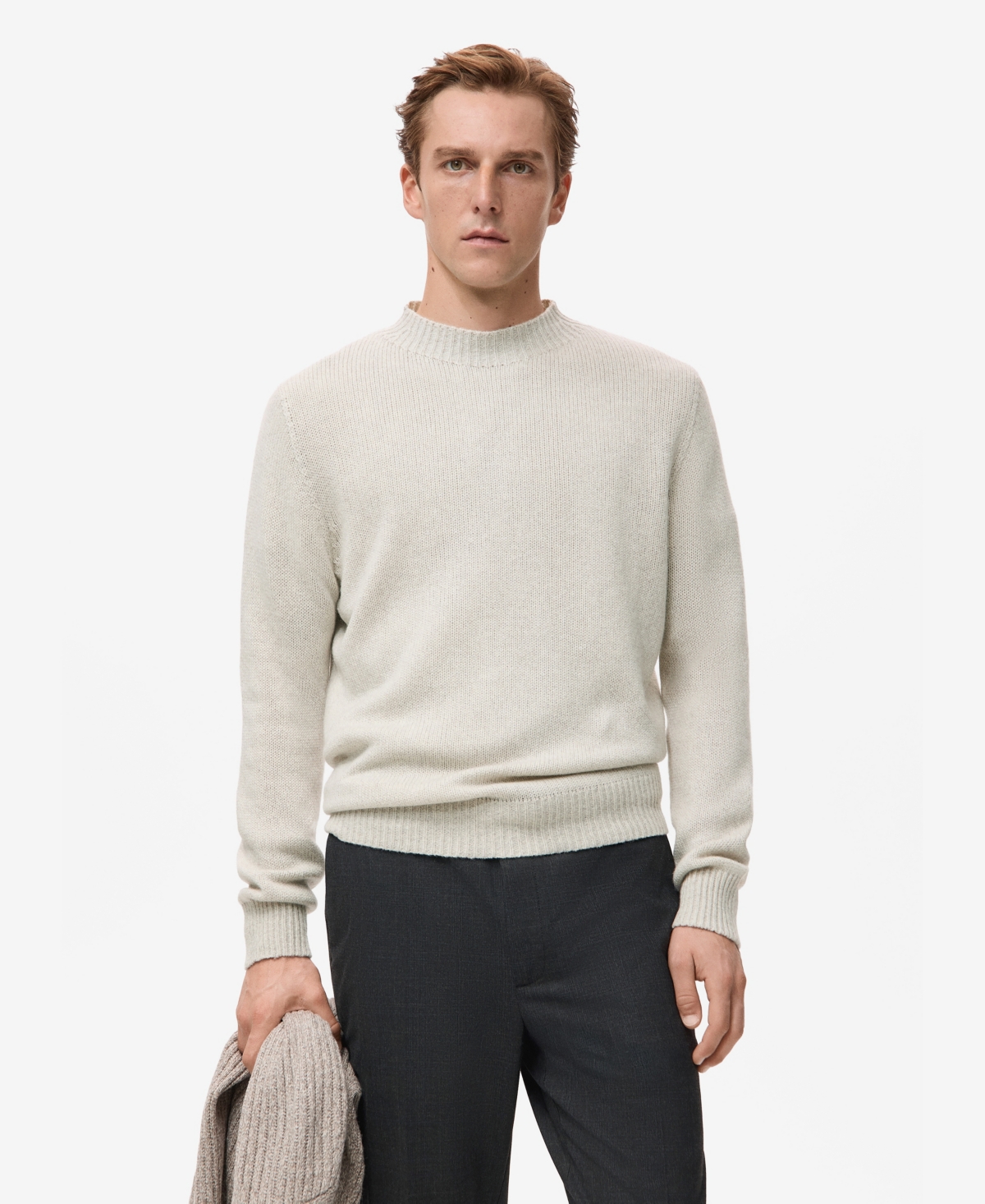 Mango Men's Structured Wool-Blend Knitted Sweater