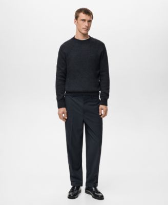 Men's Structured Wool-Blend Knitted Sweater