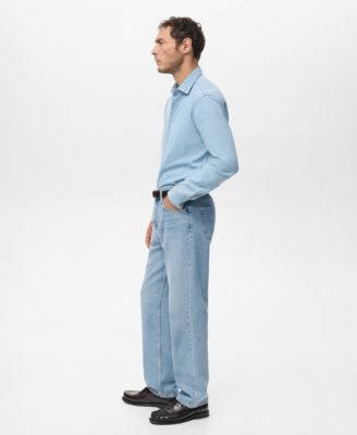 Men's Moby Straight-Fit Light-Wash Jeans