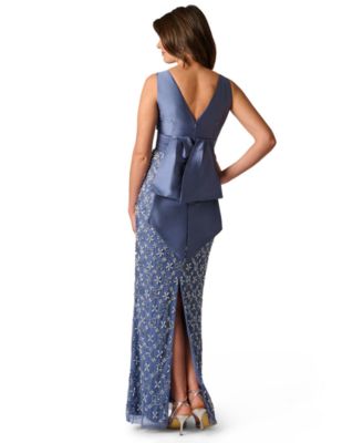 Women's Beaded V-Neck Ball Gown