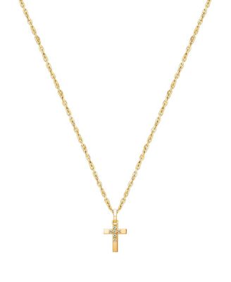 Children's 14K Gold Pure Faith Cross Girls' 12-14" Necklace