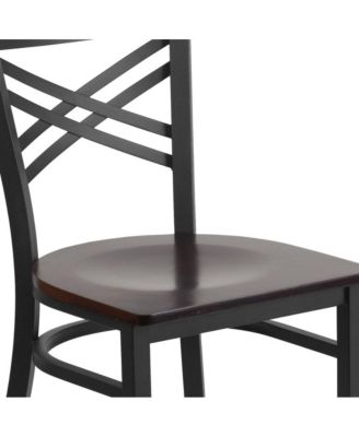 X" Back Metal Restaurant Dining Chair