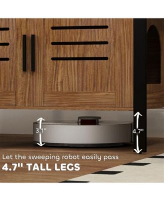 Cat Litter Box Enclosure with Tall Legs in Brown