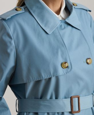 Plus Size Double-Breasted Belted Trench Coat