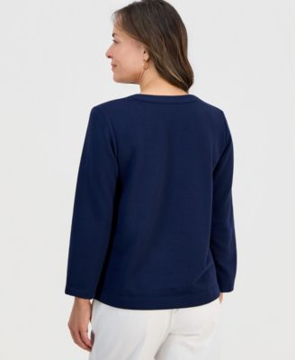 Petite Lux Soft Bracelet-Sleeve Fleece Top