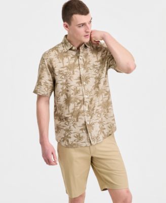 Men's Sand Desert Moody Tropical Short-Sleeve Shirt