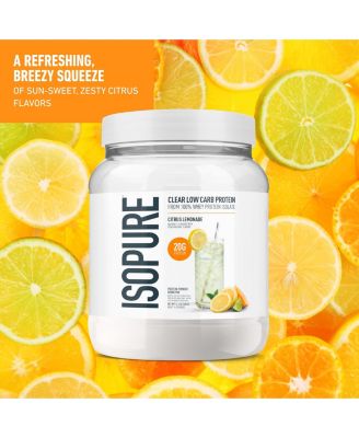 Clear Low Carb 100% Whey Protein Isolate Powder, Citrus Lemonade, 20g Protein, About 16 Servings