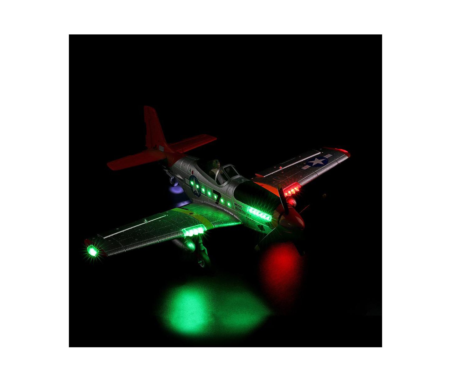 Детская игрушка Bruce & Shark P-51 Brushless Motor 6-Axis Gyro RC Plane, цвет: Серебряный — фото 6