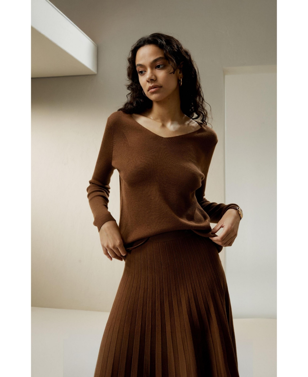 Lilysilk Women's V-neck Ultra-fine Merino Wool Sweater