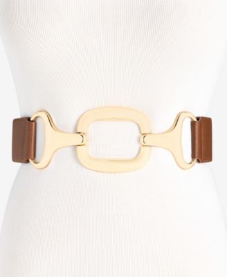 Chunky Hardware Stretch Straw Belt