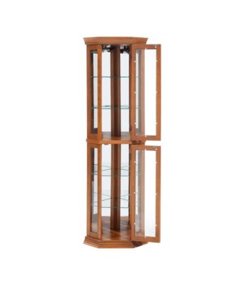 Streamdale Illuminated Glass Display Curio Cabinet with Adjustable Shelves