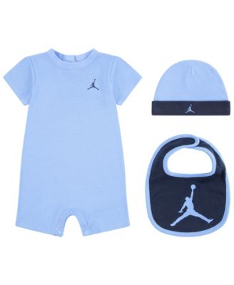Baby Boys' or Girls' Jumpman Romper, Hat and Bib, 3-Piece Set